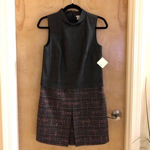 Halogen Denim-Plaid Dress